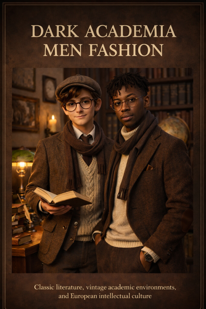 dark academia men fashion